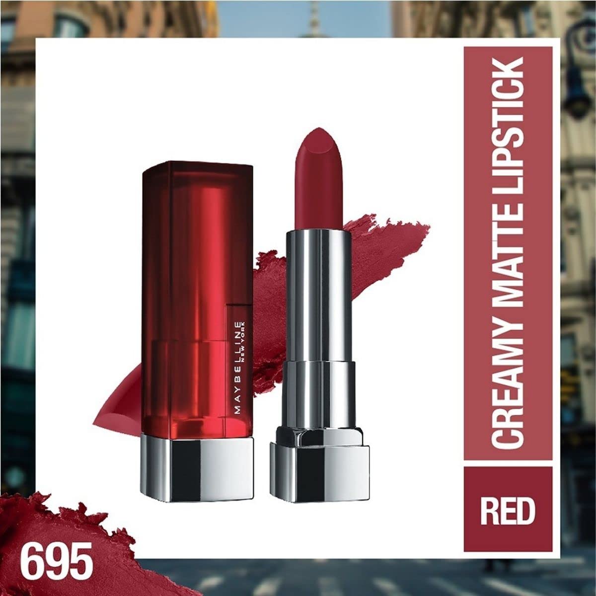 Maybelline Color Sensational Lipstick, Lip Makeup, Matte Finish, Hydrating Lipstick, Nude, Pink, Red, Plum Lip Color, Divine Wine, 1 Count - Image 2
